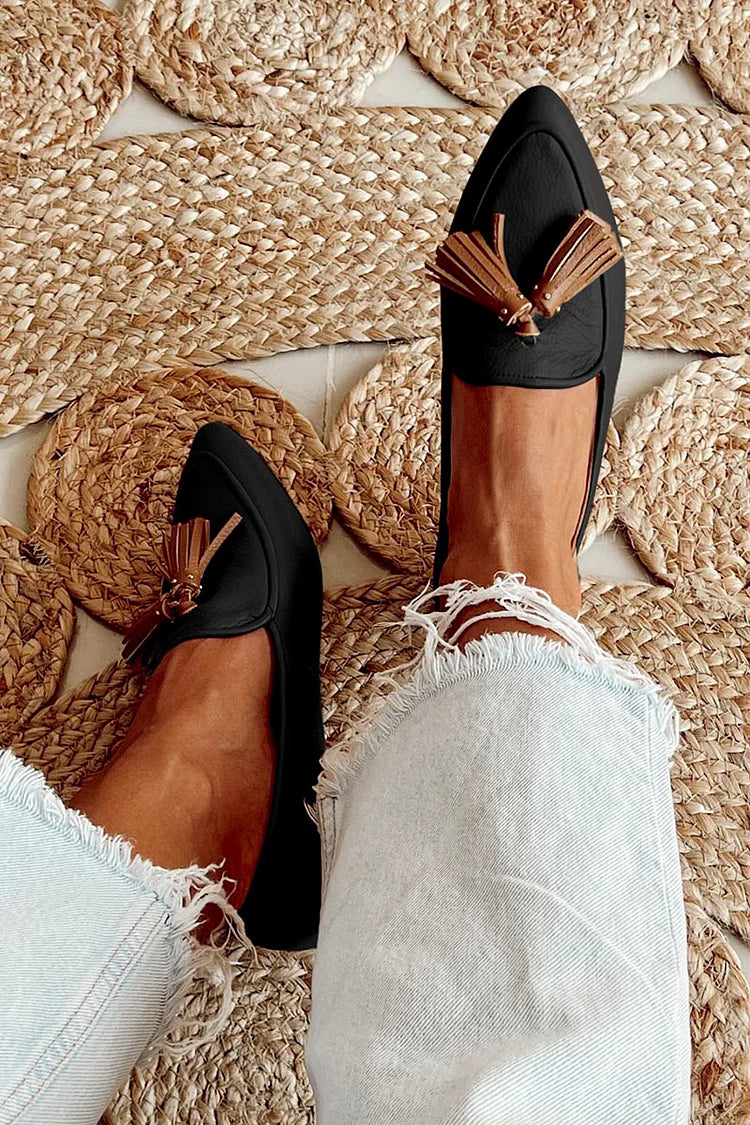 Emery - Pointed Loafers With Tassel