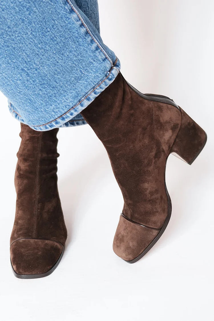 Gemma - Square Toe Heeled Boots