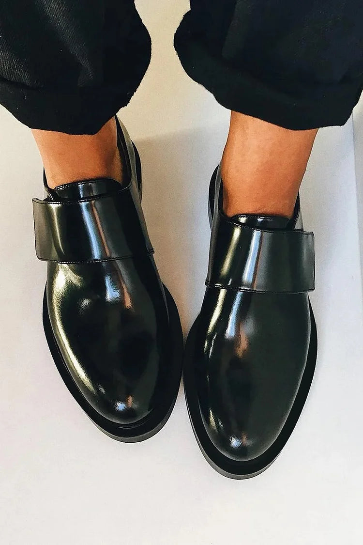 Celeste - Polished Strap Loafers