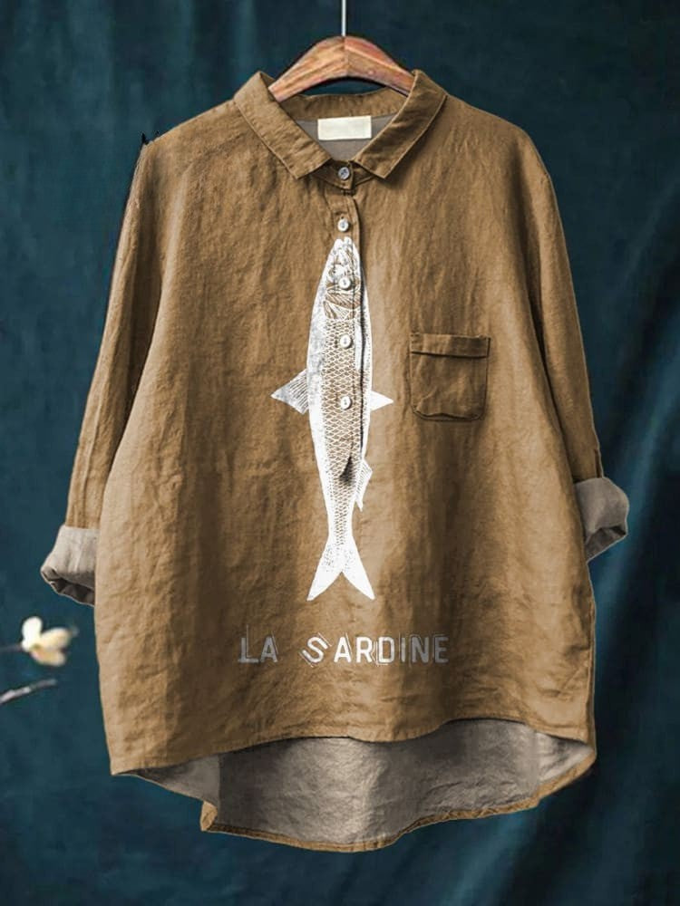 Lily - Sardine Graphic Shirt