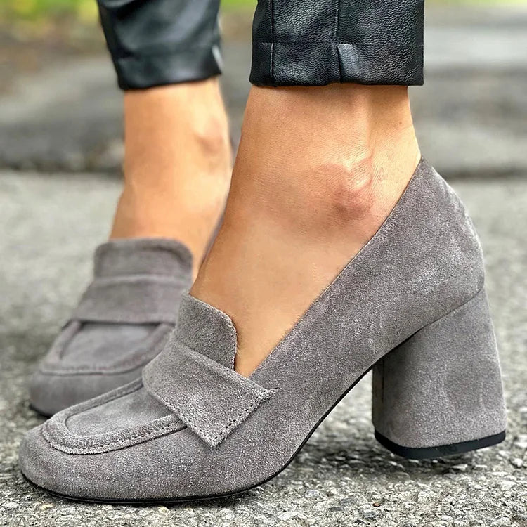 Bria - Block Heel Loafers