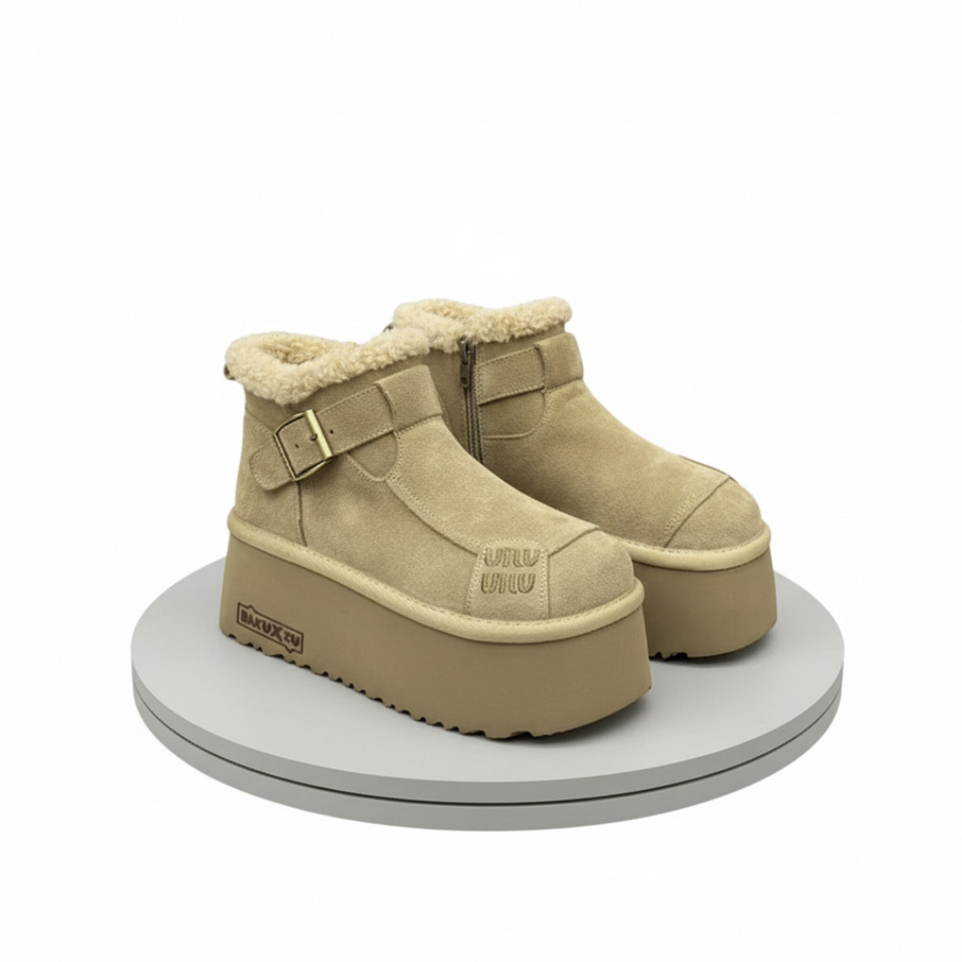 Betty - Suede Plush Ankle Boots