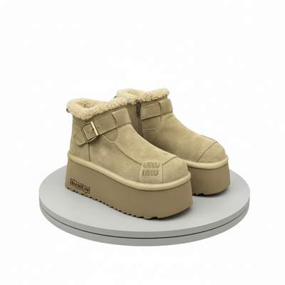 Betty - Suede Plush Ankle Boots