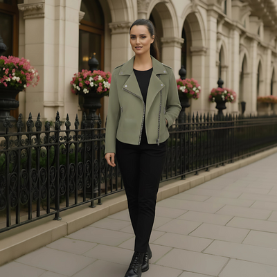 Dion - Suede Biker Jacket