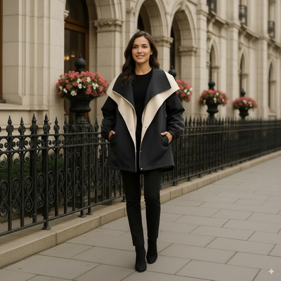 Xiandra - Trendy Hooded Windbreaker Coat