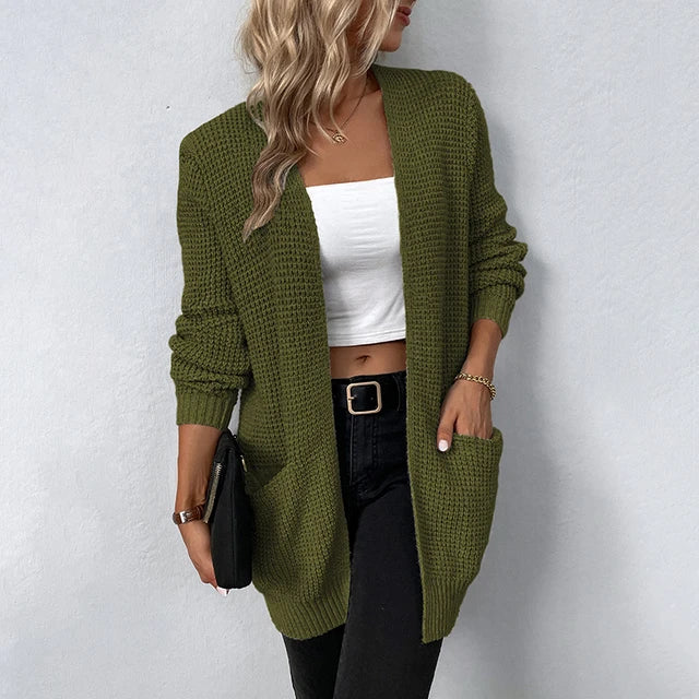 Nancy - Casual knit cardigan with pockets