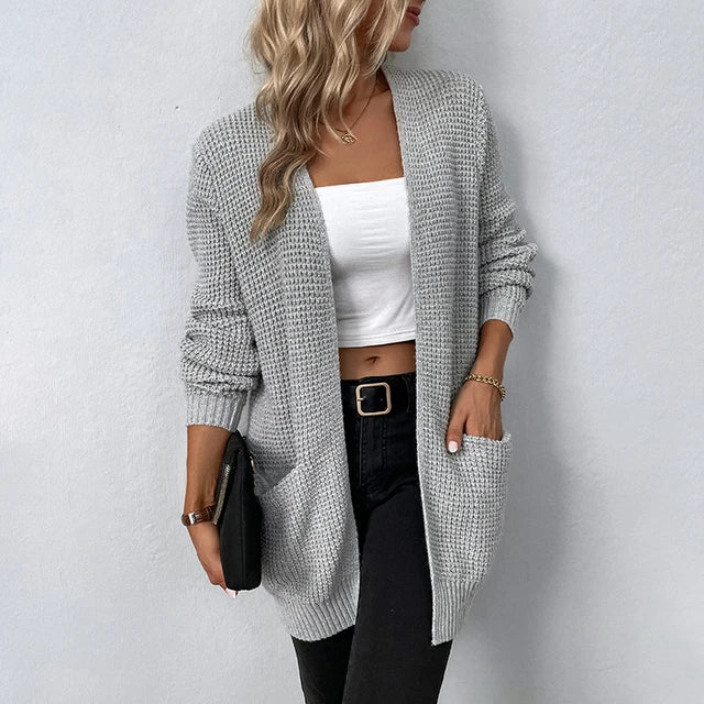 Nancy - Casual knit cardigan with pockets