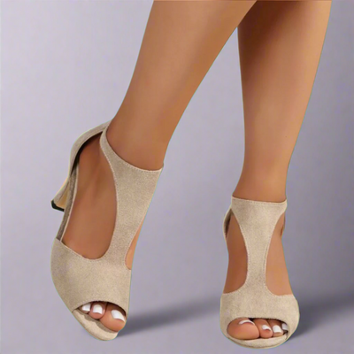 Barbara - Cut Out Peep Toe Heels