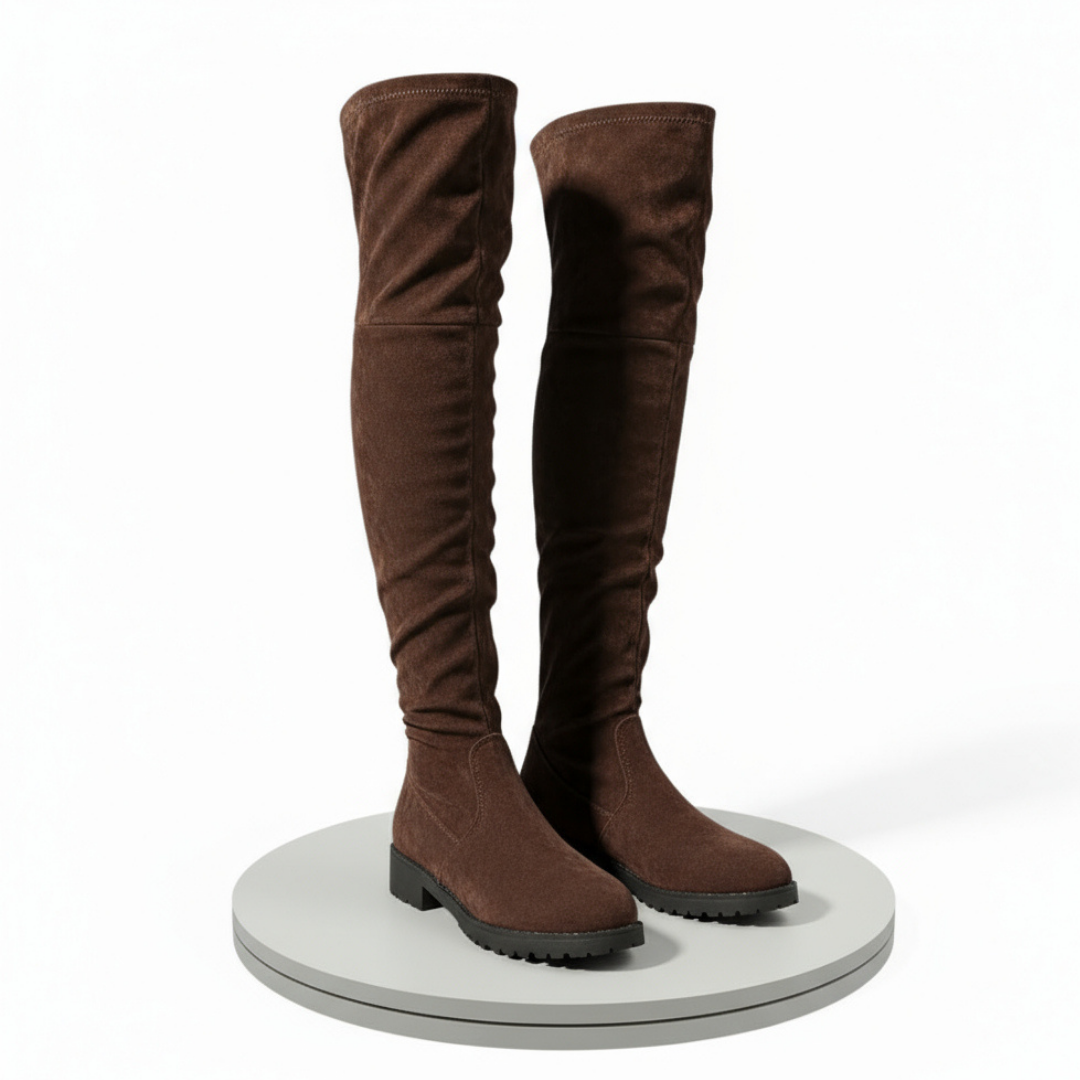 Annie - Suede Knee Boots
