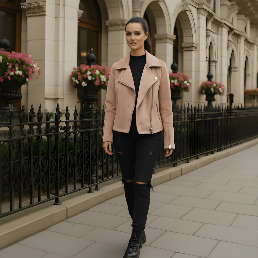 Dion - Suede Biker Jacket