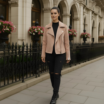 Dion - Suede Biker Jacket
