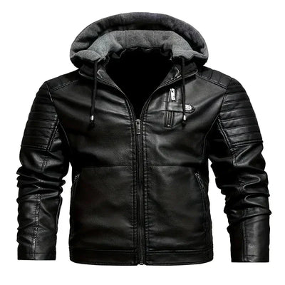 RedLine - Hooded Leather Coat