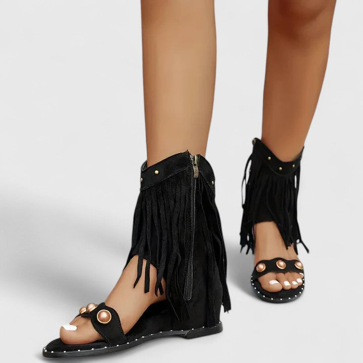 Carmen - Chic Fringe Sandals