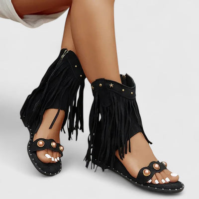 Carmen - Chic Fringe Sandals