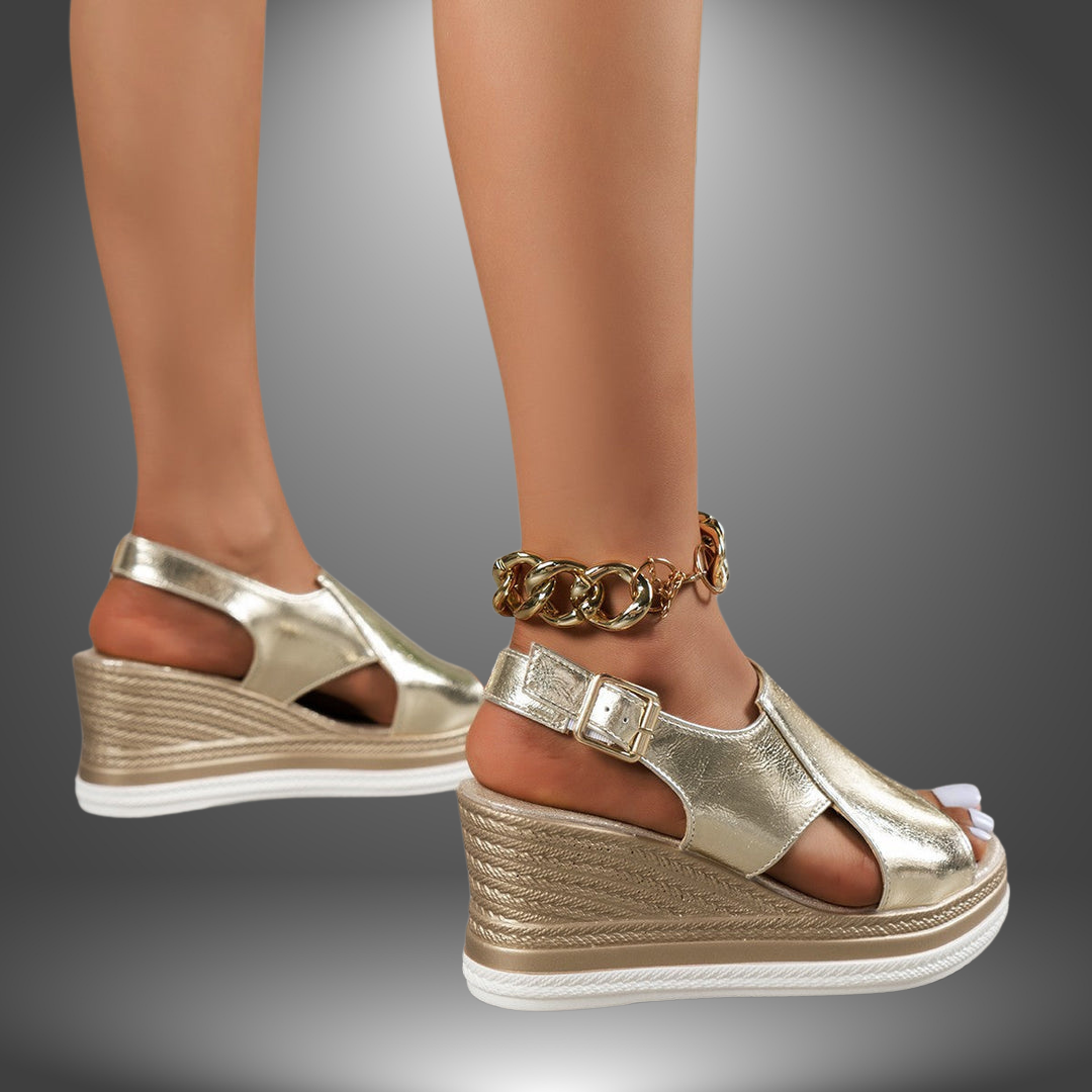 Bonnie - Platform Wedge Sandals
