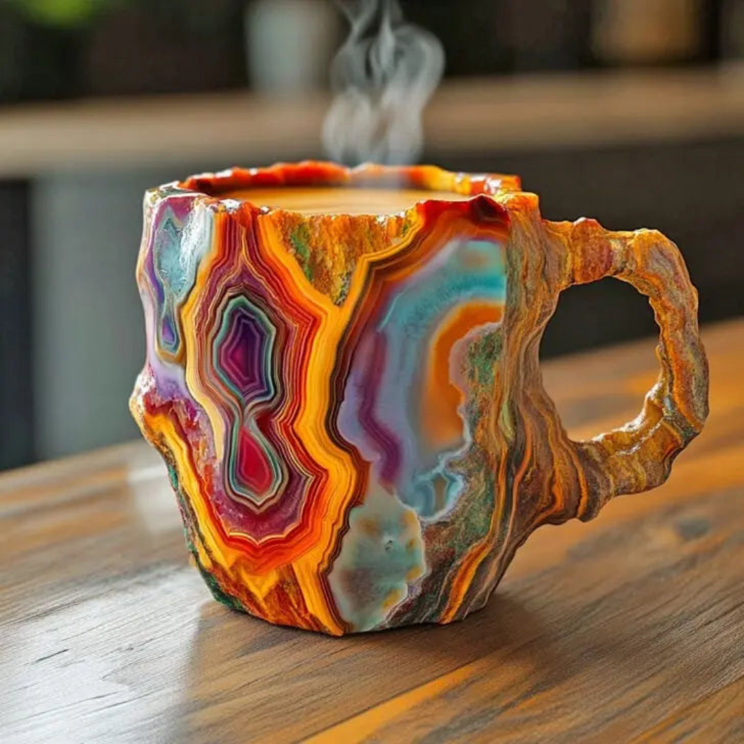 Volcanic Red Mineral Coffee Cup
