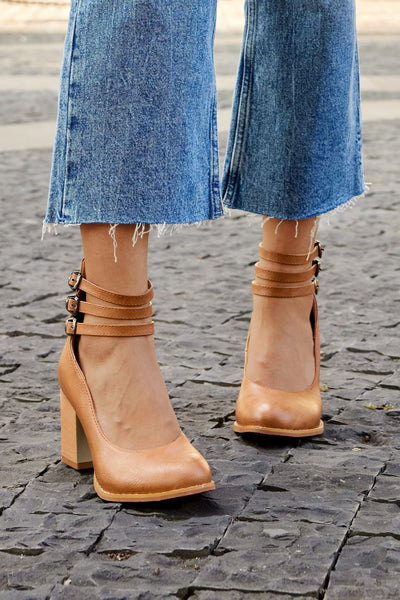 Ariana - Triple Buckle Heels
