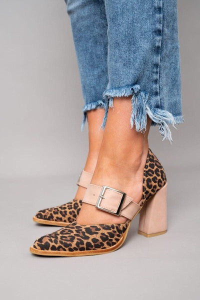 Lydia - Leopard Suede Heels
