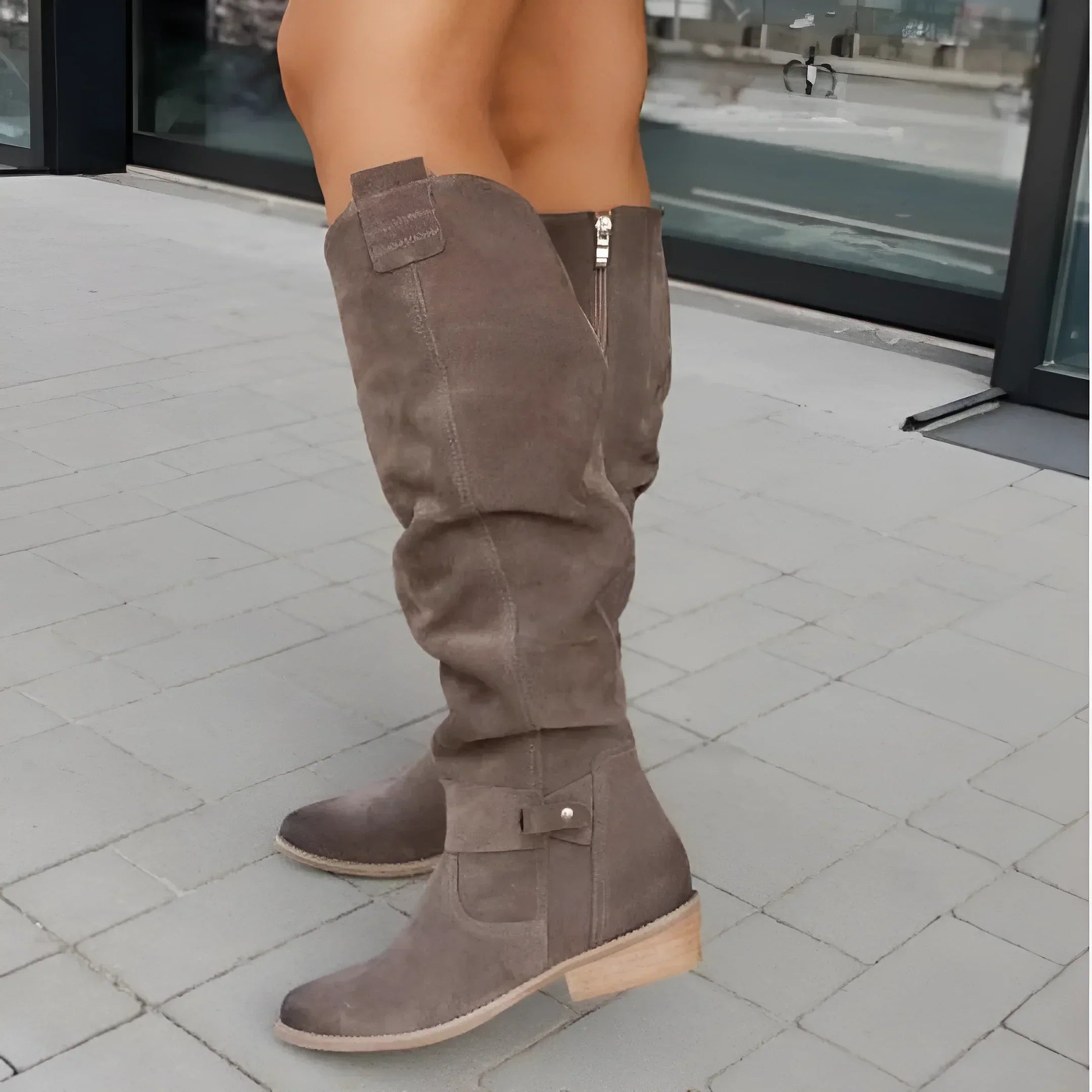 Addison - Stylish Suede Knee Boots