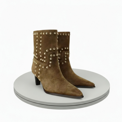 Bonnie - Studded Suede Boots