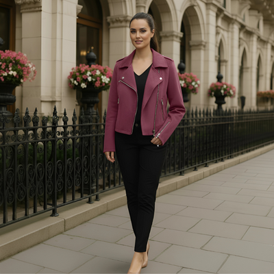 Dion - Suede Biker Jacket