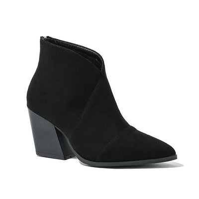 Hailey - Pointed Ankle Boot With Suede Effect