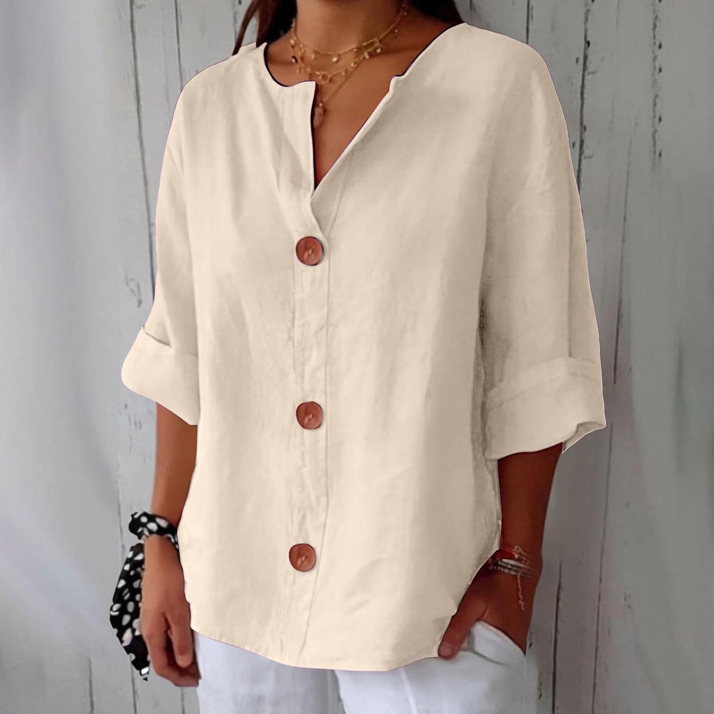 Clara - Casual Textured Blouse