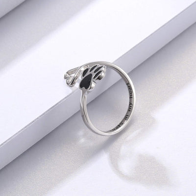 Handcrafted Paw & Heart Ring