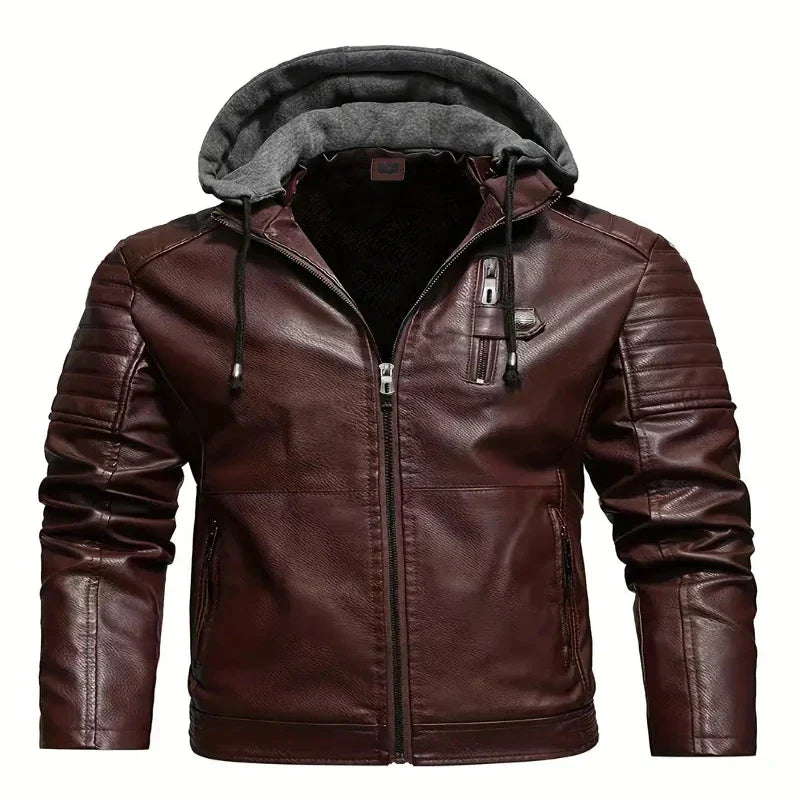 RedLine - Hooded Leather Coat
