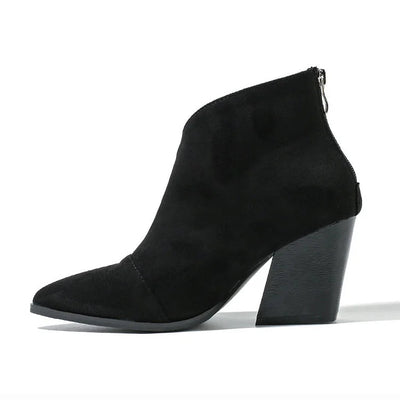 Hailey - Pointed Ankle Boot With Suede Effect