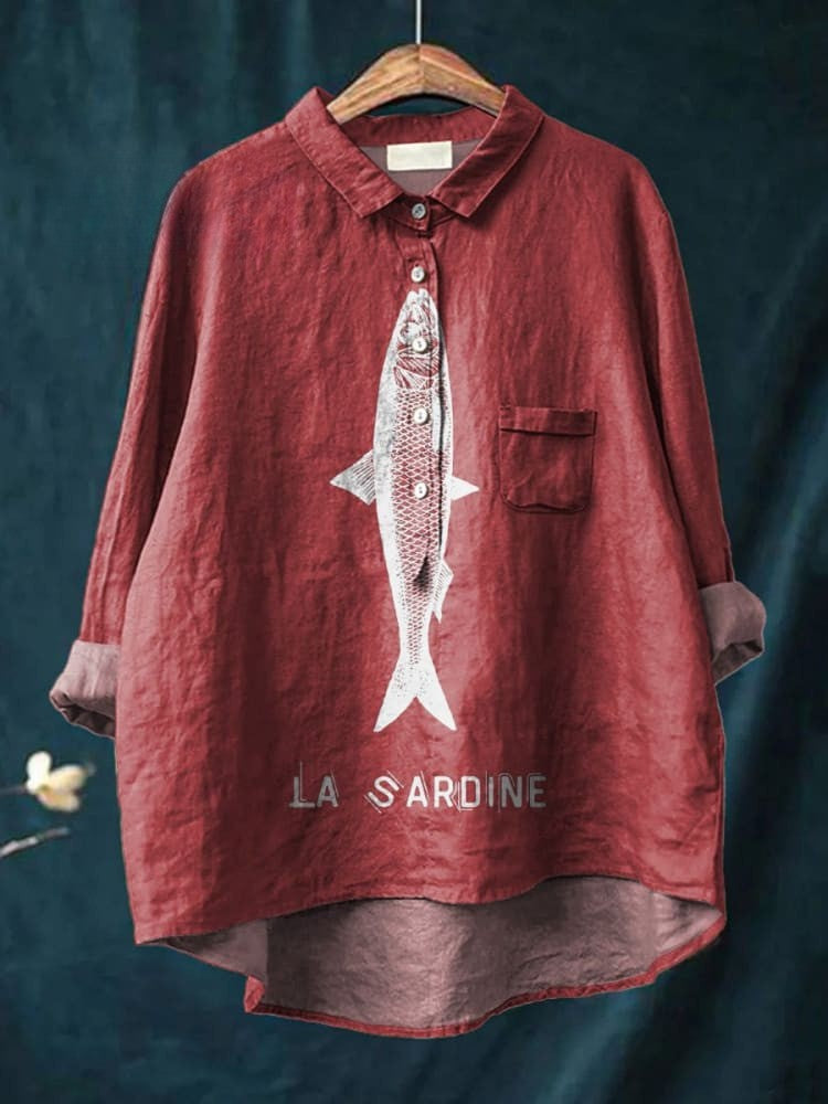 Lily - Sardine Graphic Shirt