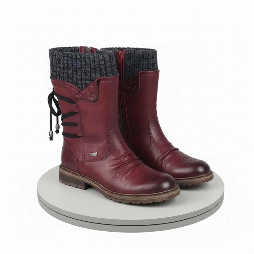 Yana - Warm Suede Mid-Calf Boots