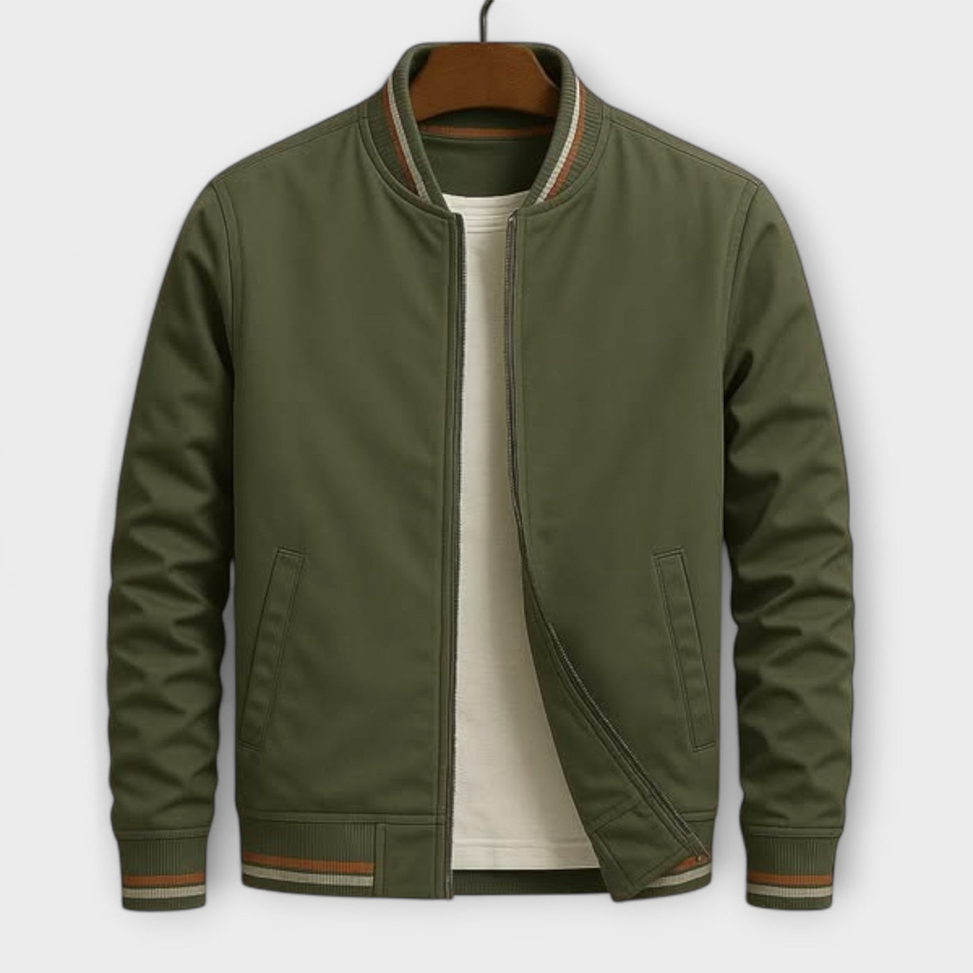 Elden - Stripe Bomber Jacket