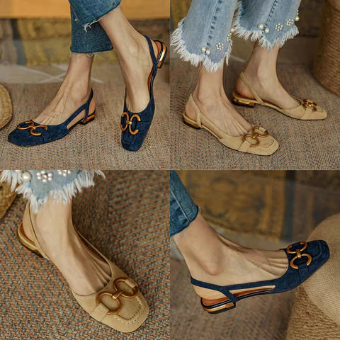 Brenna - Orthopedic Leather Buckle Sandals