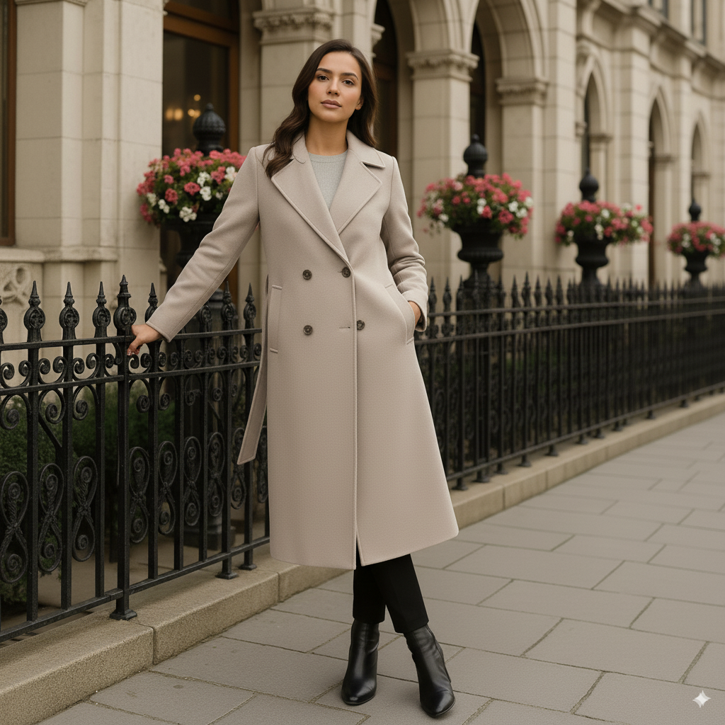 Sophia - Elegant Wool Coat for Women