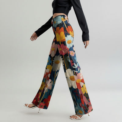 Floral Wide Leg Pants