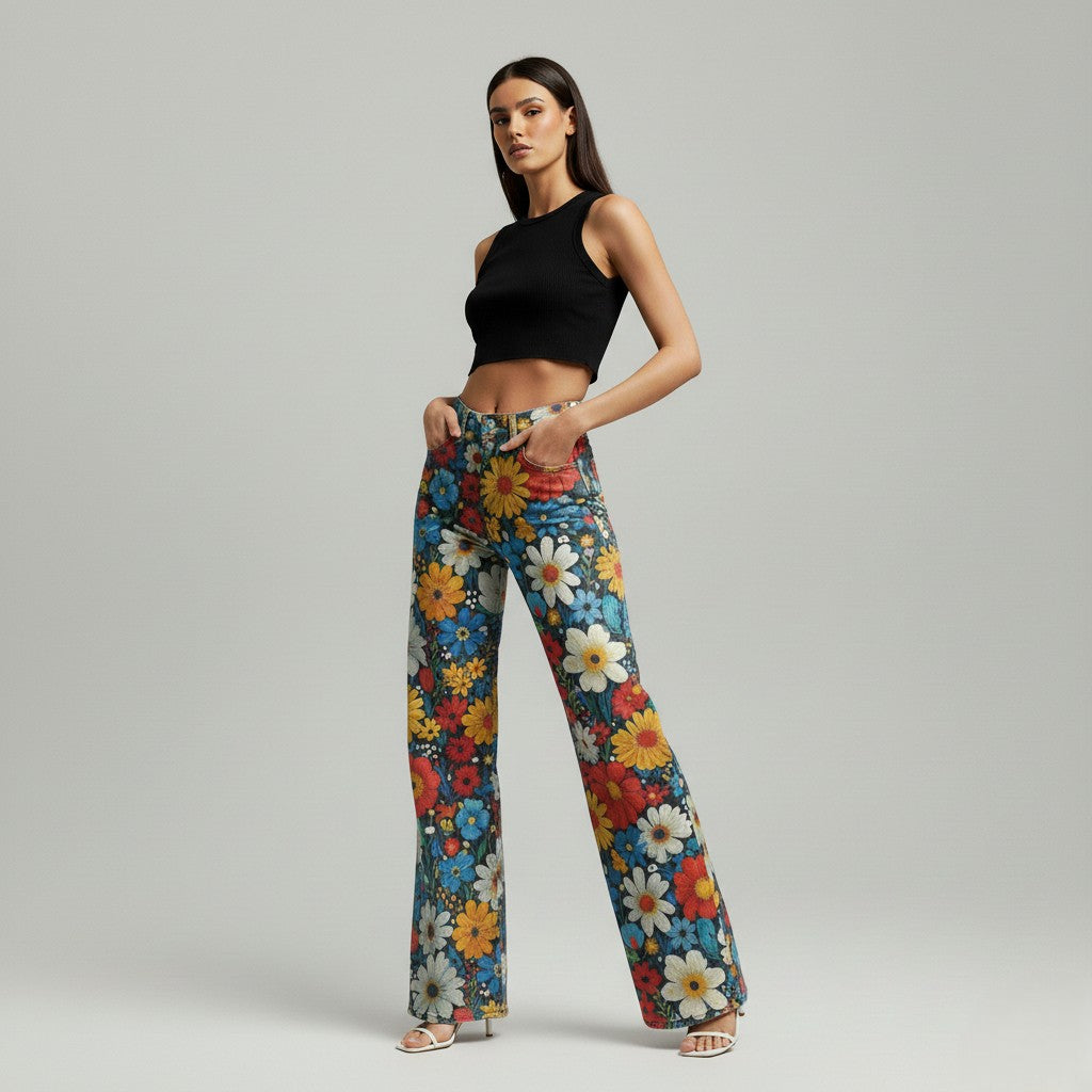 Charlotte - Floral Wide Pants