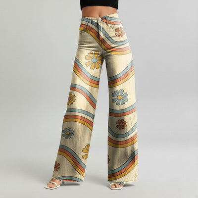 Lily - Striped Wide-Leg Pants