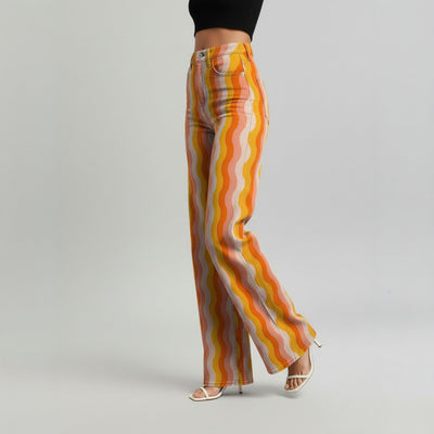 Lily - Striped Wide-Leg Pants