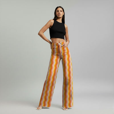Lily - Striped Wide-Leg Pants