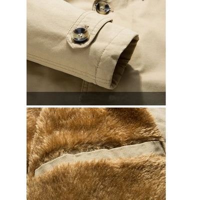 Paul - Vintage Warm Fleece Trench Coat