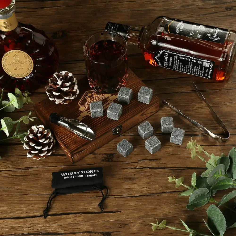 Whiskey Stones Gift Set - Best Drinking Gift