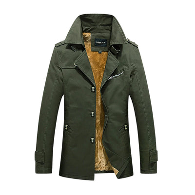 Paul - Vintage Warm Fleece Trench Coat