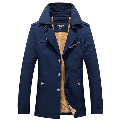 Paul - Vintage Warm Fleece Trench Coat