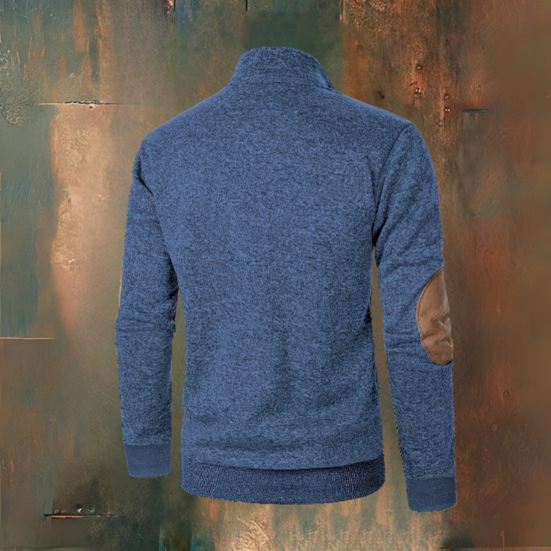 Henri - Warm fleece sweatshirt with button closure