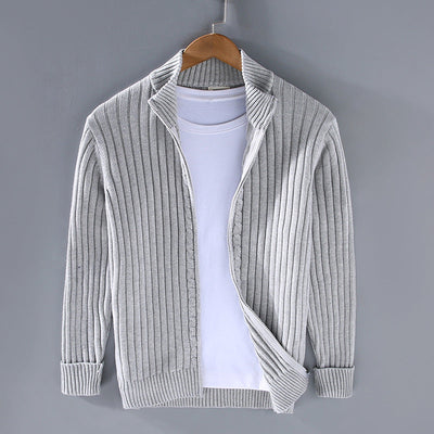EssentialWarmth - Ribbed Zip Cardigan