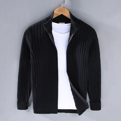 EssentialWarmth - Ribbed Zip Cardigan