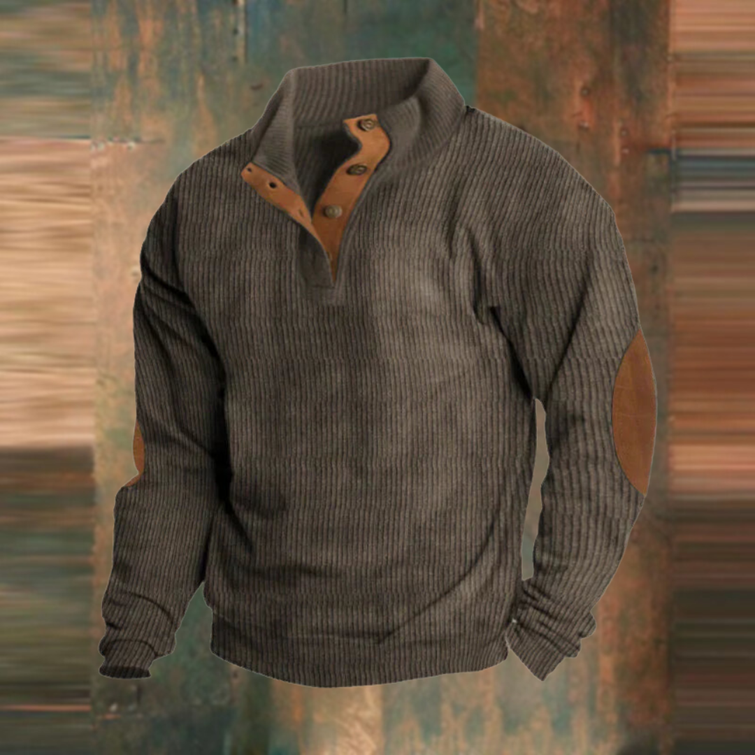 Etienne - Casual sweatshirt with a high collar and long sleeves
