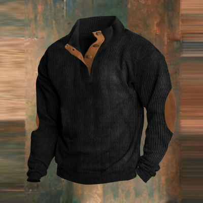 Etienne - Casual sweatshirt with a high collar and long sleeves