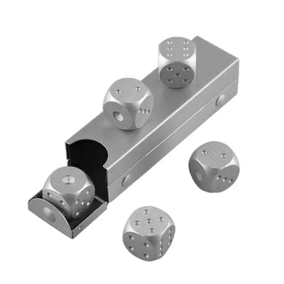 5pcs Aluminum Alloy Ice Cubes Dices Set